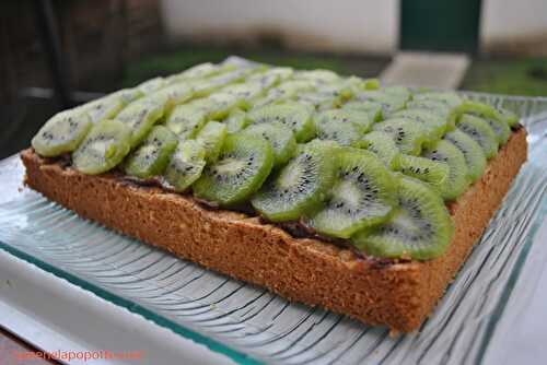 Tarte aux kiwis et sa crème pâtissière au chocolat