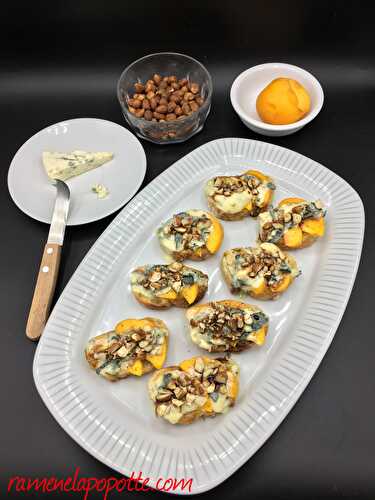 Tartines pêche fromage