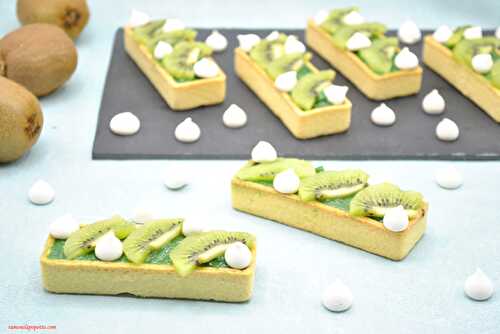 Tartelettes crème de pistache kiwi