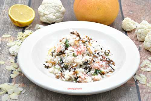 Taboulé de chou-fleur au pamplemousse