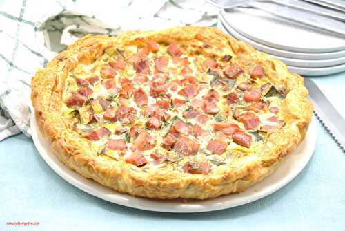 Quiche poireau jambon