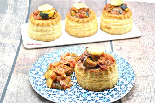 Vol-au-vent aux légumes façon ratatouille