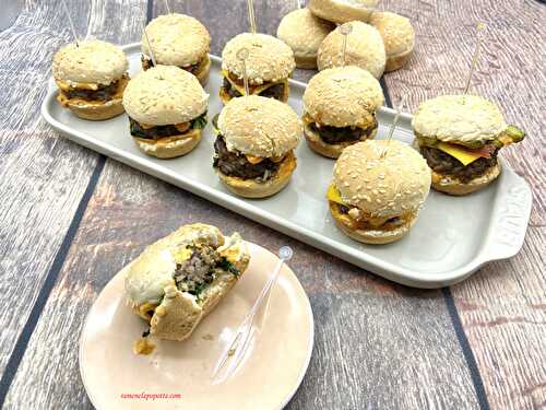 Mini cheeseburgers de viande