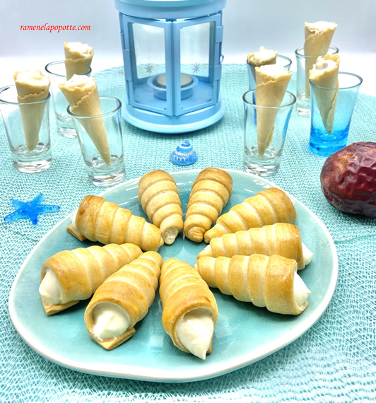 Cornets fromage blanc fruit de la passion