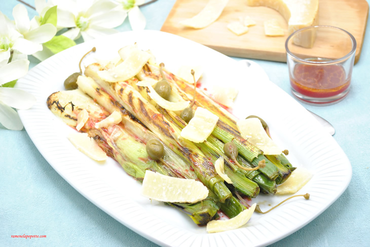 Salade de poireaux grillés