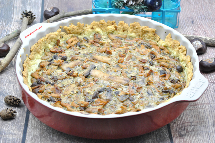 Tarte poêlée girolles champignons