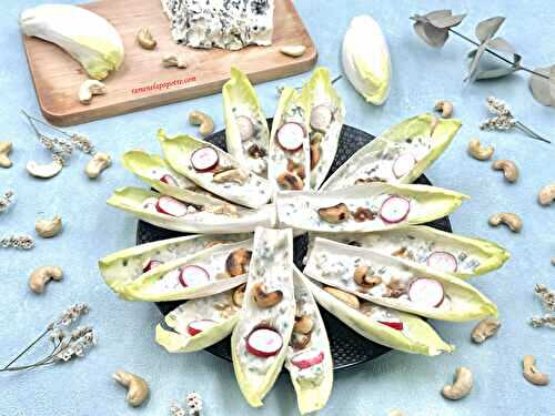 Endives sauce bleu et poire