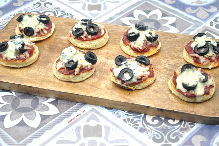 Blinis façon pizza