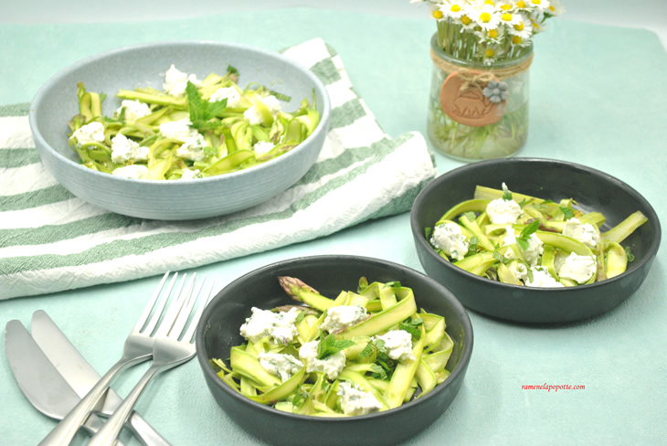 Salade asperges vertes au chèvre