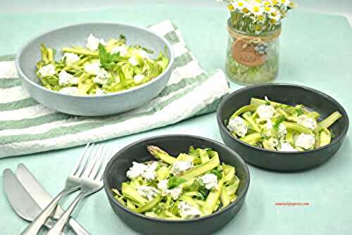 Salade asperges vertes au chèvre