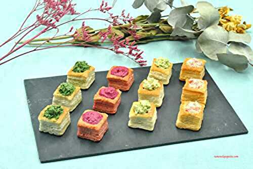 Bouchées carrées variées