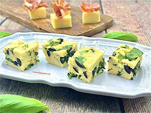 Polenta olives basilic