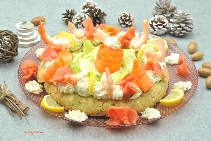 Couronne crevettes saumon fumé