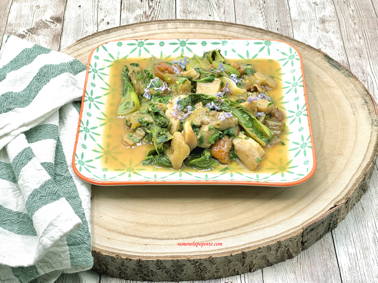 Bok choy sauté aux cèpes