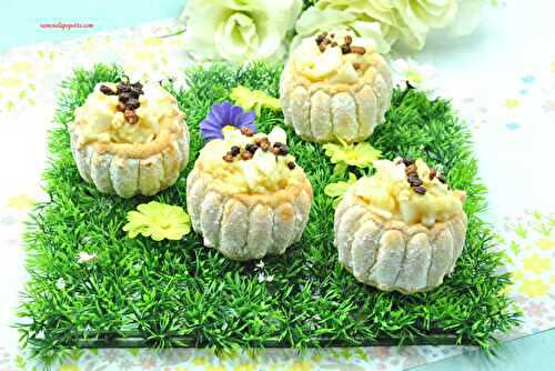 Mini charlottes crème pâtissière poire