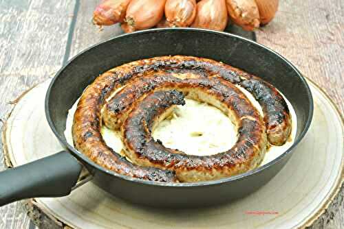 Saucisse de Toulouse sauce échalote moutarde
