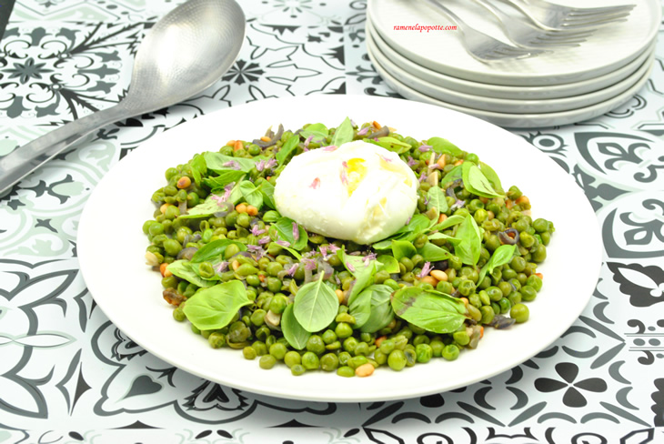Salade petits pois mozzarella