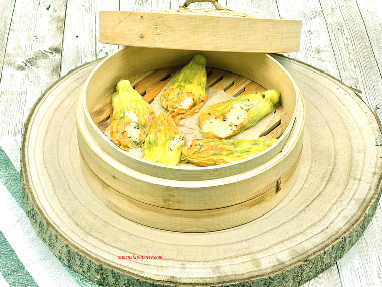 Fleurs courgette mozzarella