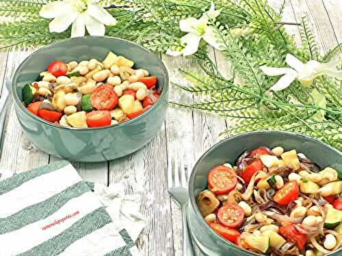 Salade haricots blancs légumes