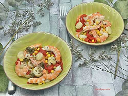 Salade coeur de palmier crevettes