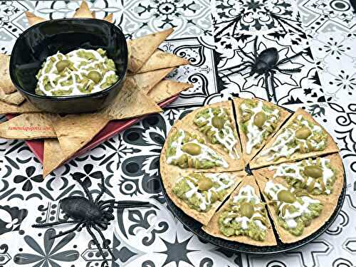 Tortilla guacamole araignée