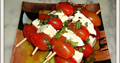 Brochettes de Tomate Mozzarella