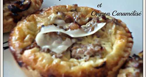 Quiches á la Viande et Oignon Caraméliser