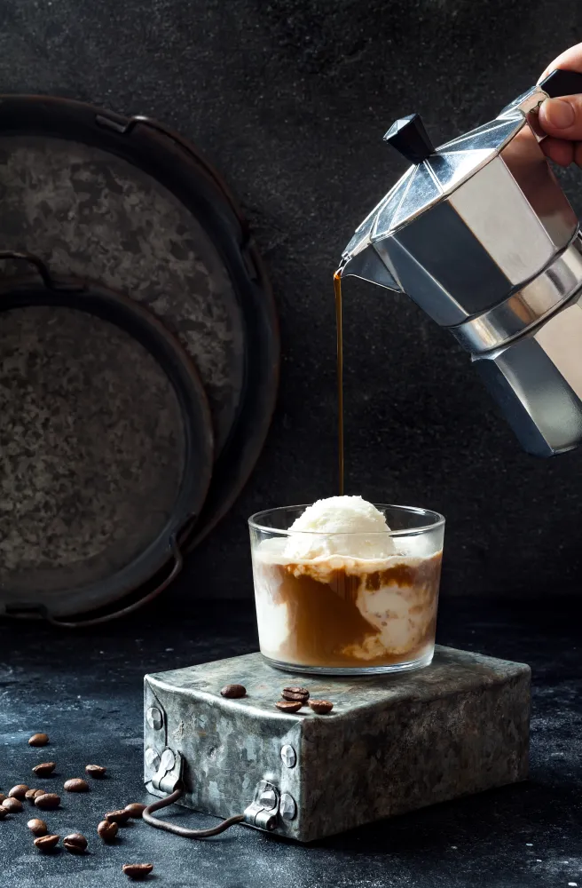Affogato : café et glace vanille à l'italienne