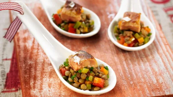 Amuse-bouches en cuillères