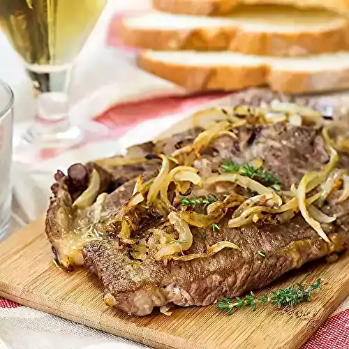 Bavette daloyau au piment et poivrons