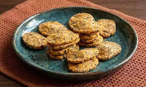 Biscuits salés au fromage et graines de sésame