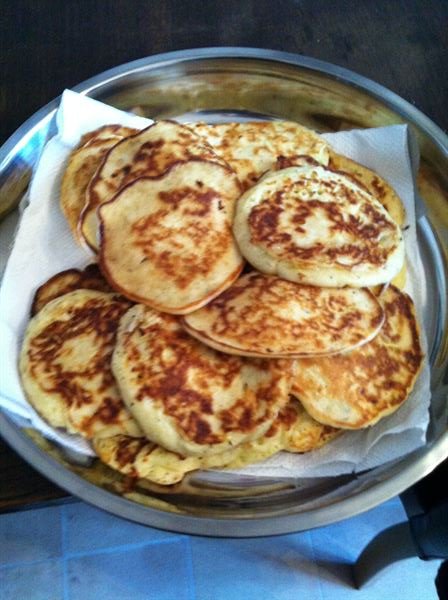 Blinis à la courgette et feta