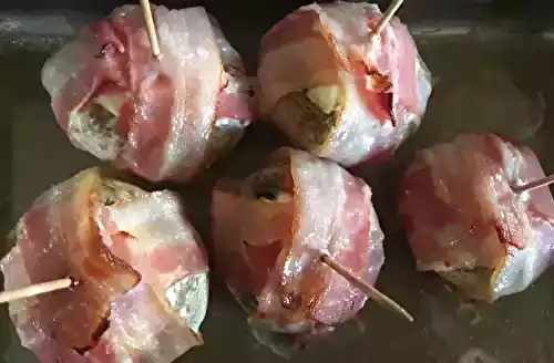 Bouchées champignon, lard et feta