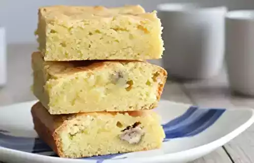 Brownie exotique chocolat blanc et noix de macadamia