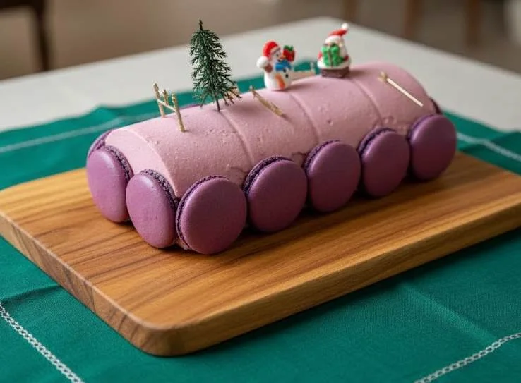 Bûche glacée à la framboise