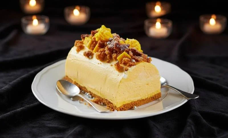 Bûche glacée au citron et pain d'épices