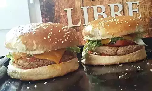 Burger végétarien aux pois chiches et haricots rouges