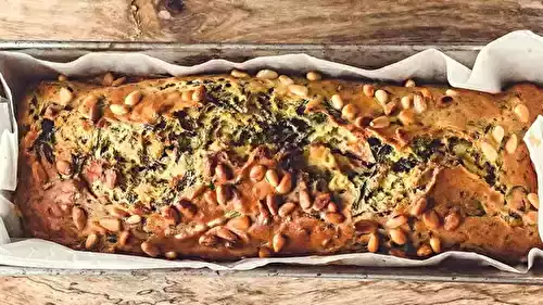 Cake épinards et fromage de chèvre cendré