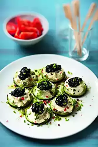 Canapés de concombre au boursin