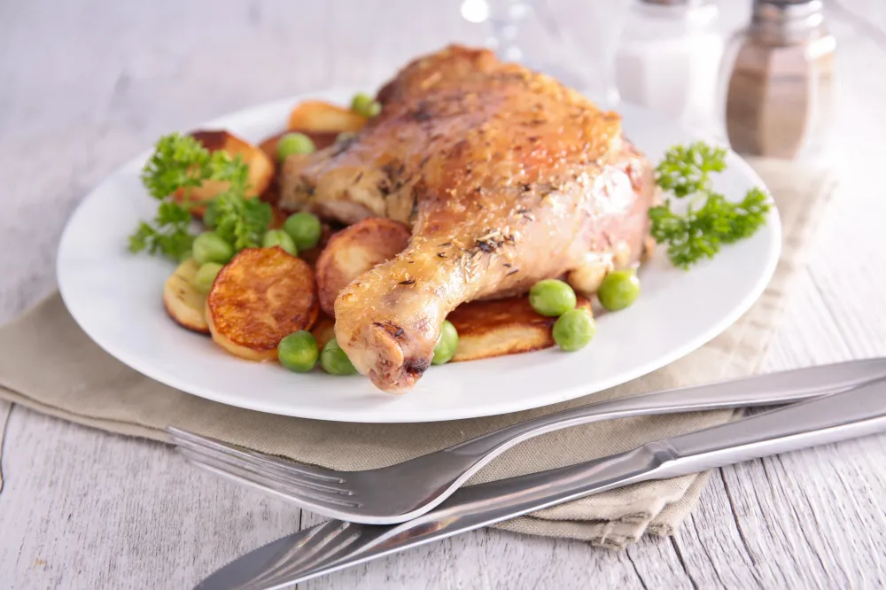 Canard sauvage aux petits pois