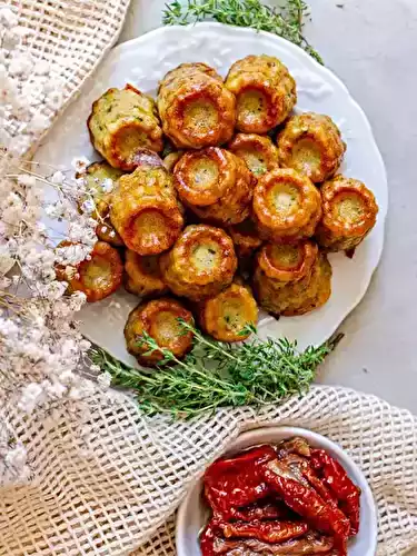Canelés salés courgette et tomates séchées