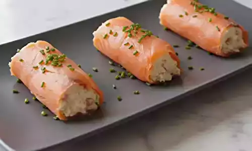 Cannelloni de saumon fumé à la ricotta et aux poivrons rouges