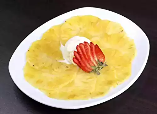 Carpaccio dananas parfumé