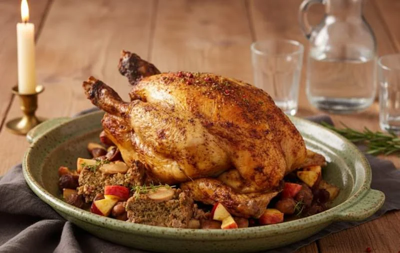 Chapon farci aux boudins blancs