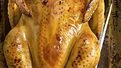 Chapon rôti au four