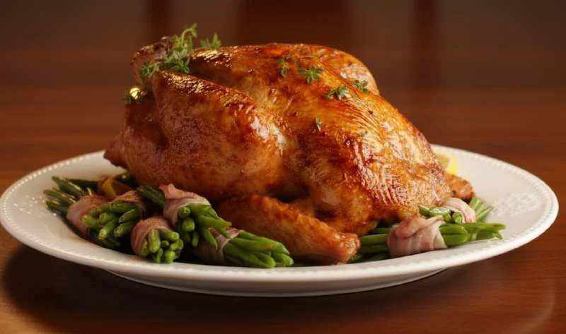 Chapon rôti miel et citron