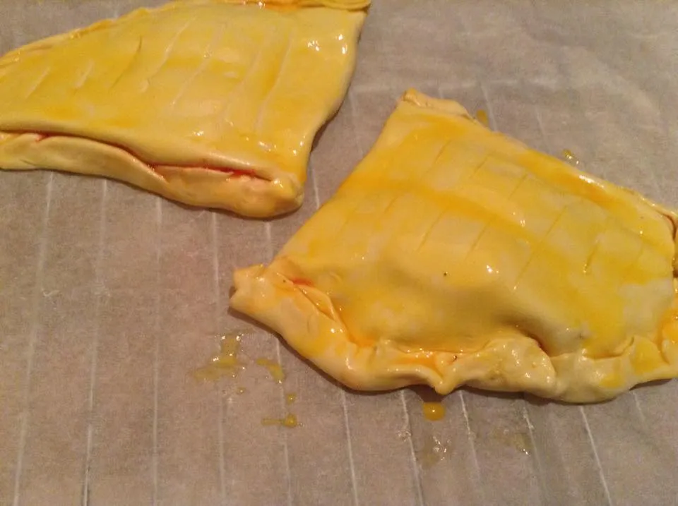 Chausson au chèvre et poulet (recette minceur)