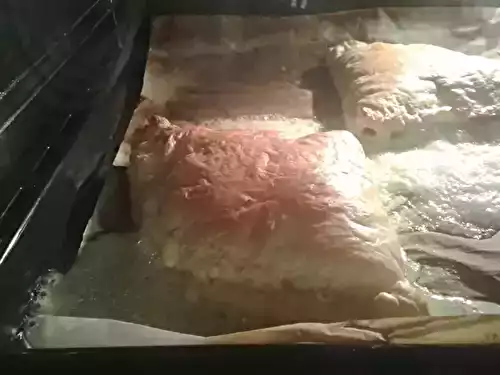 Chaussons jambon, raclette et champignon