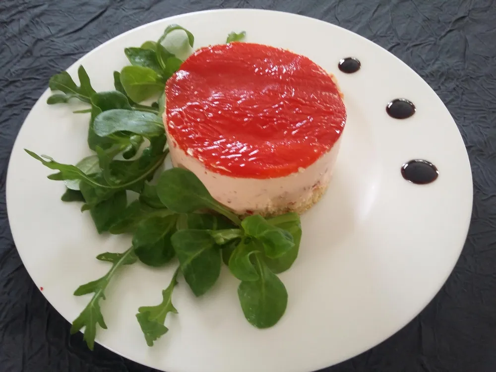 Cheese-cake aux poivrons et chèvre