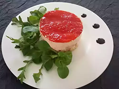 Cheese-cake aux poivrons et chèvre